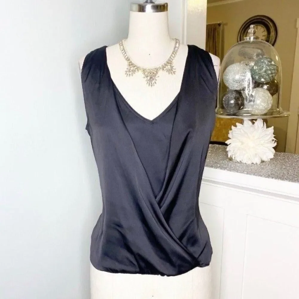 White House Black Market Drape Front Blouse XS - Picture 2 of 8